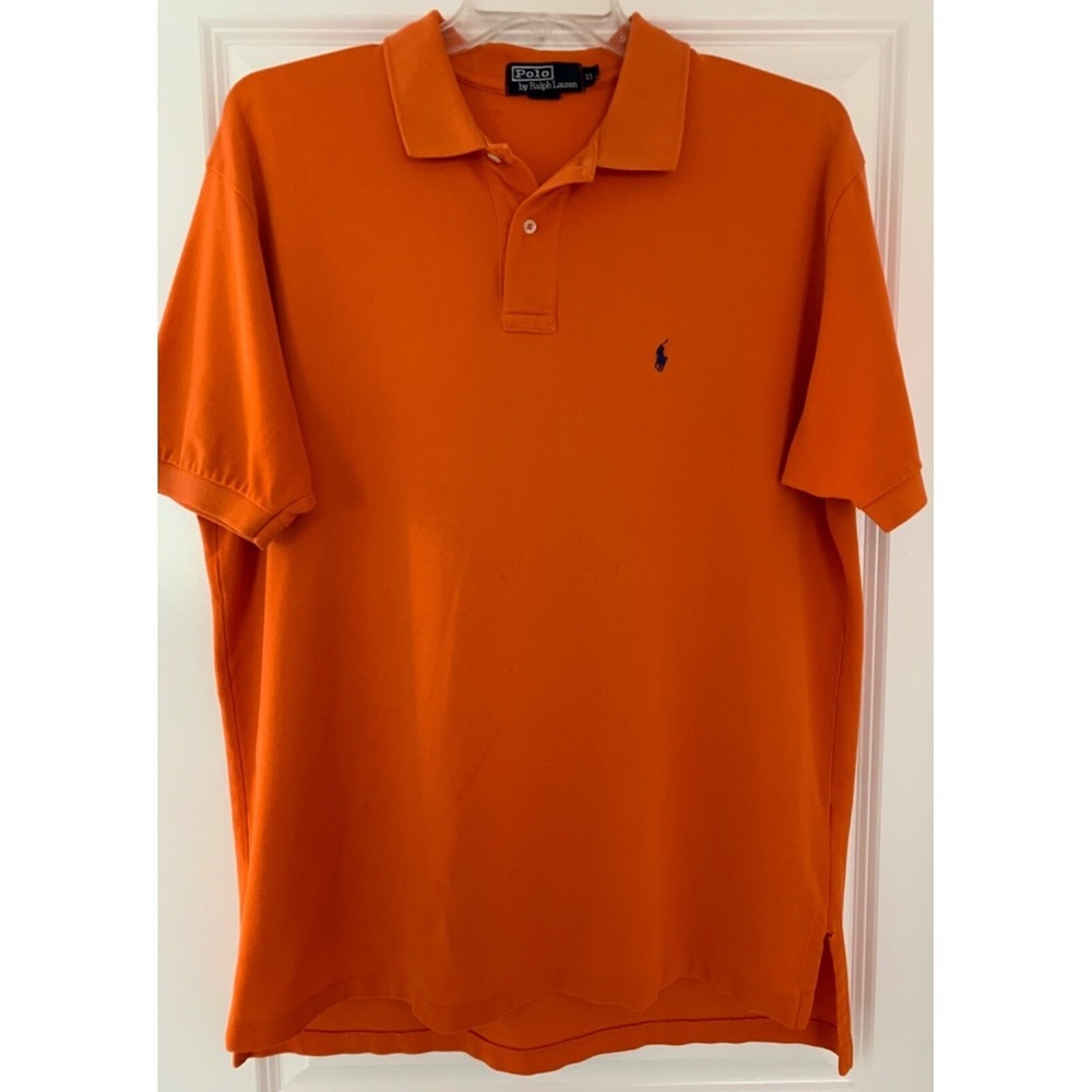 Polo by Ralph Lauren Polo Shirt XL Orange Logo (A017)